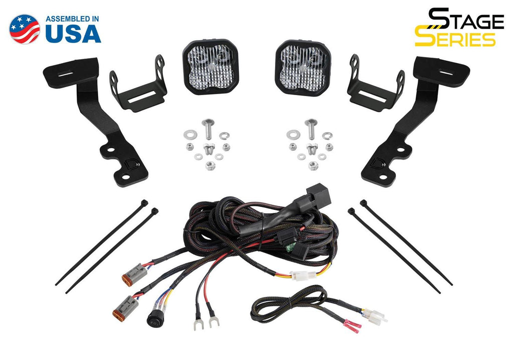 Diode Dynamics Stage Series SS3 Pro White Combo Backlit Ditch Light Kit - Toyota Tundra 2022-2026