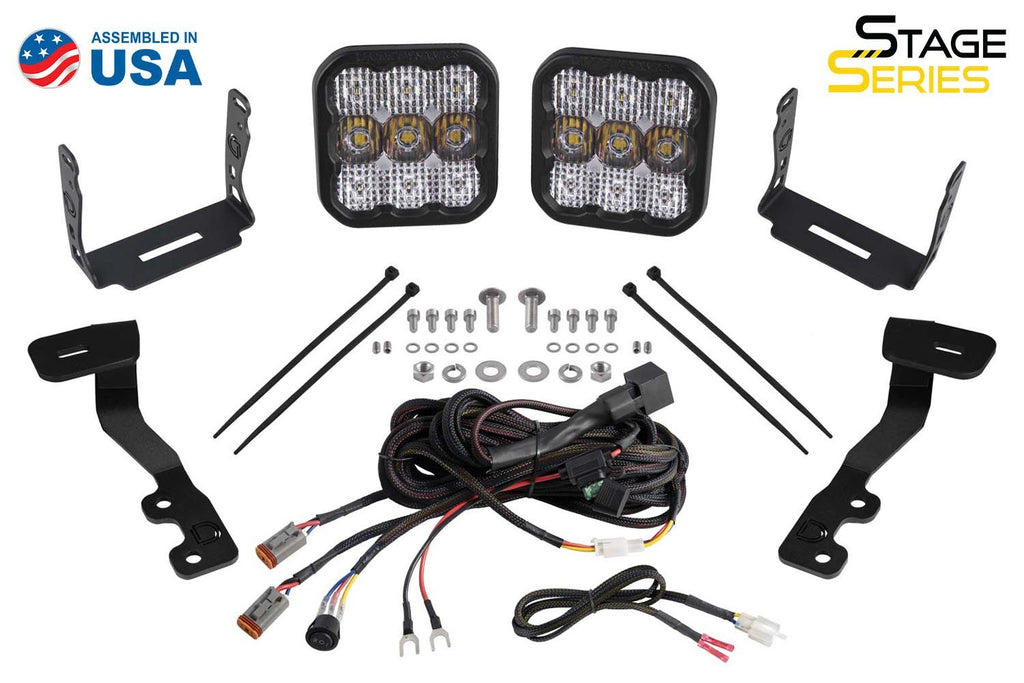 Diode Dynamics Stage Series SS3 Pro White Combo Backlit Ditch Light Kit - Toyota Tundra 2022-2026