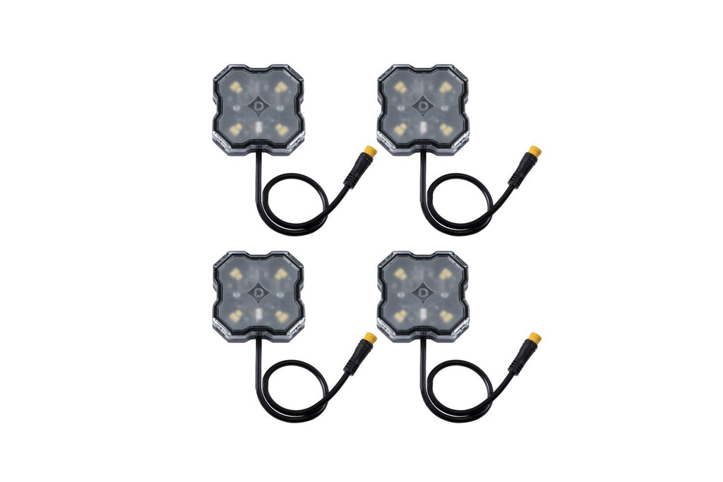 Diode Dynamics Stage Series Universal White Diffused Rock Light SXS Installer Kit (4-pack) - Universal