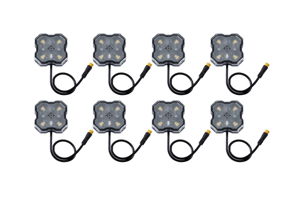 Diode Dynamics Stage Series Single-Color LED Rock Light Kit (8-pack) w/o Magnet Mounts - Universal Fitment