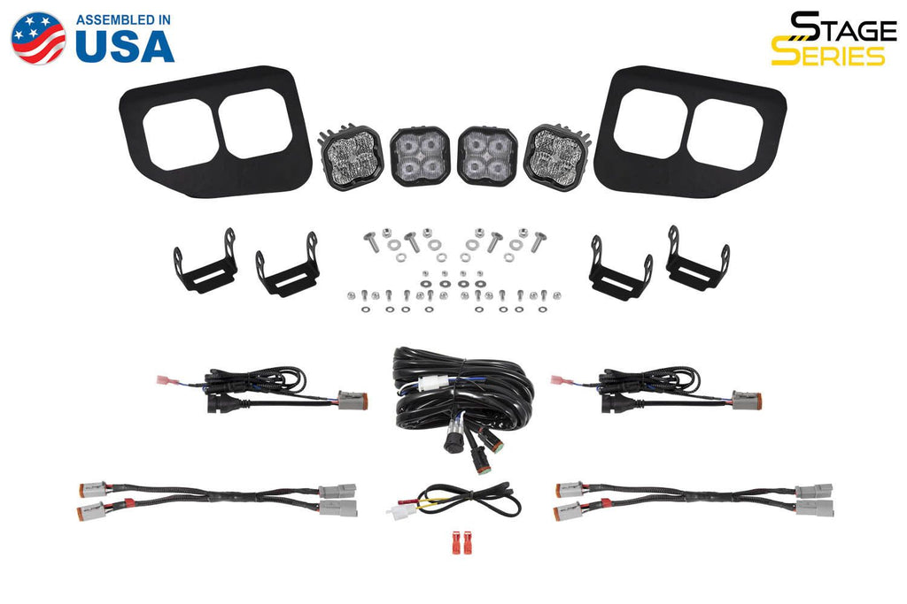 Diode Dynamics Stage Series Dual-Color Fog Pocket Kit - Ford F-250/F-350/F-450/F-550 Super Duty 2020-2022