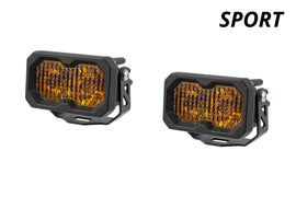 Diode Dynamics C2 2.0 Yellow Spot Sport Standard Amber BL (Pair) - Universal