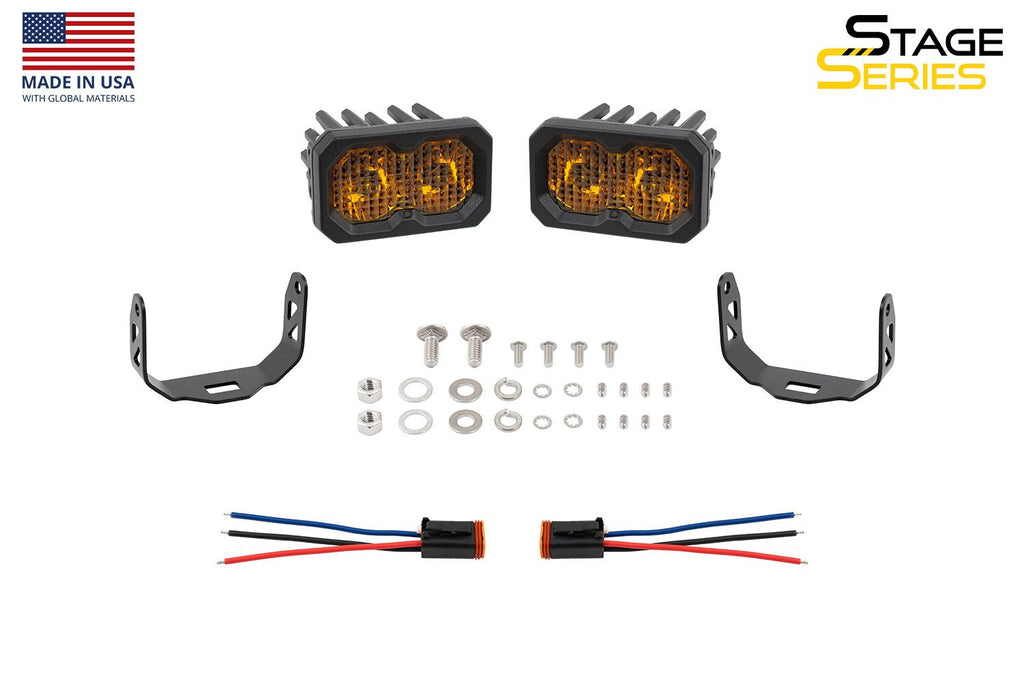 Diode Dynamics C2 2.0 Max Yellow Driving Standard Amber BL (Pair) - Universal