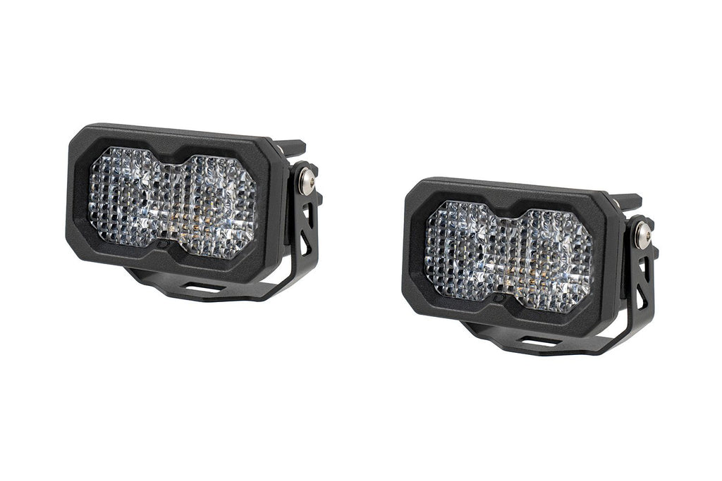 Diode Dynamics C2 2.0 Sport White Flood Standard Amber BL (Pair) - Universal