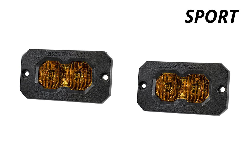 Diode Dynamics C2 2.0 Yellow Combo/Driving Sport Flush Amber BL (Pair) - Universal