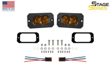 Load image into Gallery viewer, Diode Dynamics C2 2.0 Max Yellow Flood Flush Amber BL (Pair) - Universal