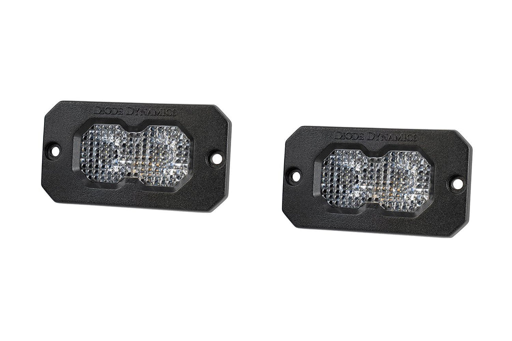 Diode Dynamics C2 2.0 Max White Flood Flush Red BL (Pair) - Universal