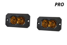Load image into Gallery viewer, Diode Dynamics C2 2.0 Yellow Flood Pro Flush Amber BL (Pair) - Universal
