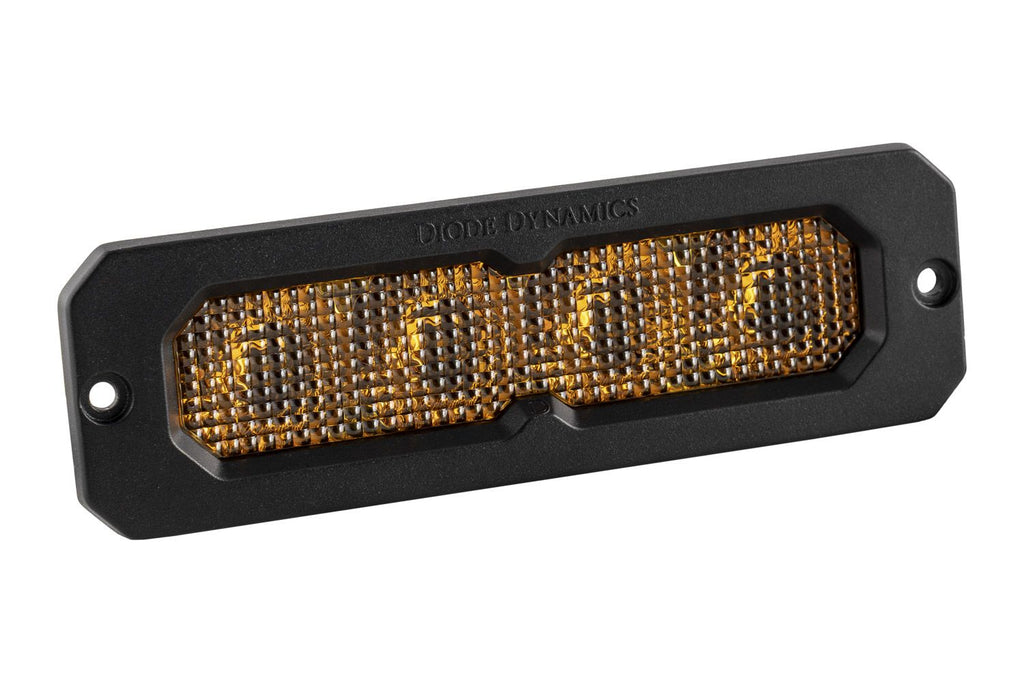 Diode Dynamics SS6 Yellow Flood Pro Flush Mount LED Light Bar (Single)