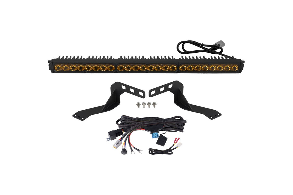 Diode Dynamics SS30 Yellow SAE Driving Sport Stealth LED Light Bar Bracket Kit - 2014-2021 Toyota Tundra