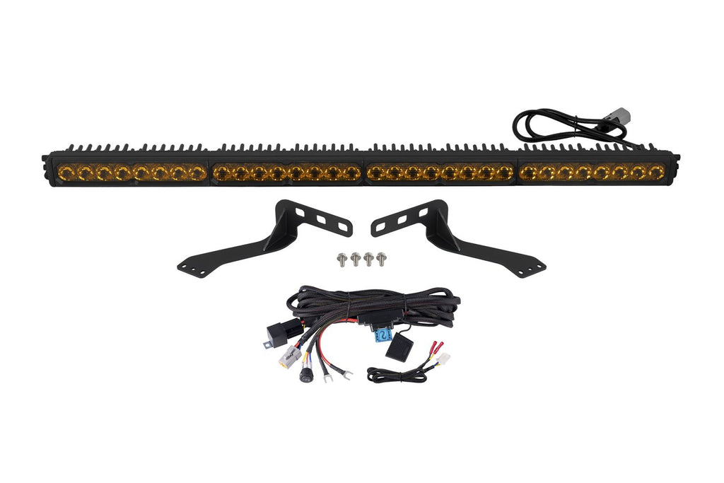 Diode Dynamics SS40 Yellow SAE Driving Sport Stealth LED Light Bar Bracket Kit - 2014-2021 Toyota Tundra