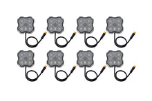 Load image into Gallery viewer, Diode Dynamics Stage Series Dual-Color White/Red LED Rock Light Kit (8-pack) w/o Magnet Mounts - Universal Fitment