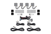 Load image into Gallery viewer, Diode Dynamics Stage Series Dual-Color White/Amber LED Rock Light Kit (4-pack) w/ Magnet Mounts - Universal Fitment