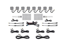 Load image into Gallery viewer, Diode Dynamics Stage Series Dual-Color White/Amber LED Rock Light Kit (8-pack) w/o Magnet Mounts - Universal Fitment