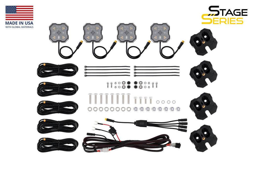 Diode Dynamics Stage Series Roof Rack LED White/Amber Scene Light Kit