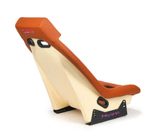Load image into Gallery viewer, NRG GT Retro Bucket Seat - Brown PVC Leather Brown Stitching Off-White Fiberglass Back