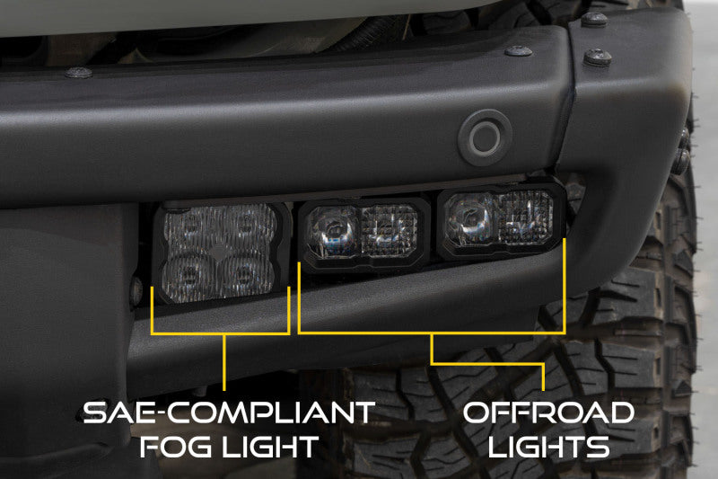 Diode Dynamics Stage Series White Sport Fog Pocket Kit - Ford Bronco 2021-2025