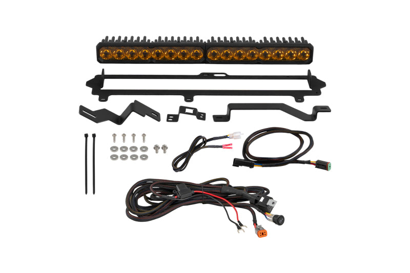 Diode Dynamics Yellow SAE Driving Pro TRD Pro Grille Lightbar Kit - Toyota Tundra 2022-2026