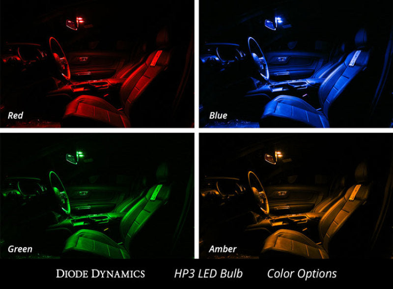 Diode Dynamics 194 HP3 LED Bulbs [Green; Pair] - Universal