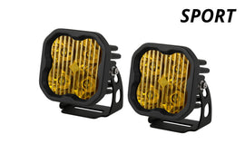 Diode Dynamics SS3 SAE Yellow Sport Flood ABL LED Pod (Pair) - Universal