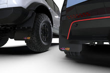 Load image into Gallery viewer, Rally Armor Black Mudflaps w/ BCE Logo - Ford Bronco (w/ Running Boards &amp; Steel Rear Bumper) 2021-2025