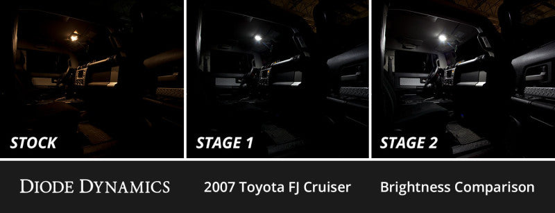 Diode Dynamics Stage 1 Interior LED Conversion Kit - Toyota FJ Cruiser 2007-2014