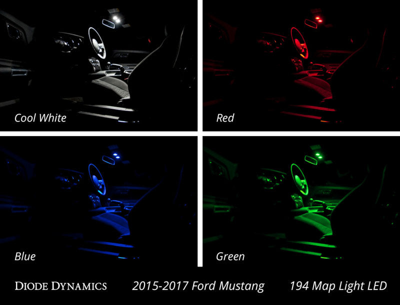 Diode Dynamics Stage 1 Cool White Interior LED Conversion Kit - Ford Mustang 2015-2017