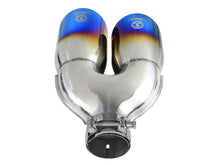 Load image into Gallery viewer, aFe Takeda 2-1/2&quot; 304 Stainless Steel Blue Flame Left Exhaust Tip - Universal