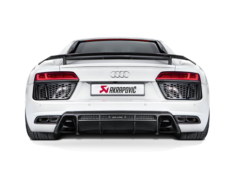 Akrapovic Titanium Slip-On Line Exhaust w/ Carbon Titanium Tips - Audi R8 5.2 FSI Coupe/Spyder 2017-2018