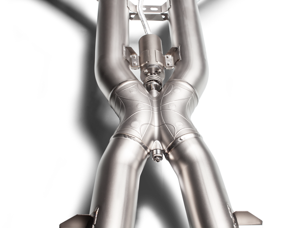 Akrapovic Titanium Evolution Line Cat Back Exhaust w/ Carbon Fiber Tips - Mercedes Benz AMG GT / GT S / GT C (C190) 2016-2018