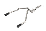 aFe Vulcan Series 3in to 3-1/2in Stainless Steel Catback Exhaust System (Black Tips) - Ford F-150 Raptor 2021-2024