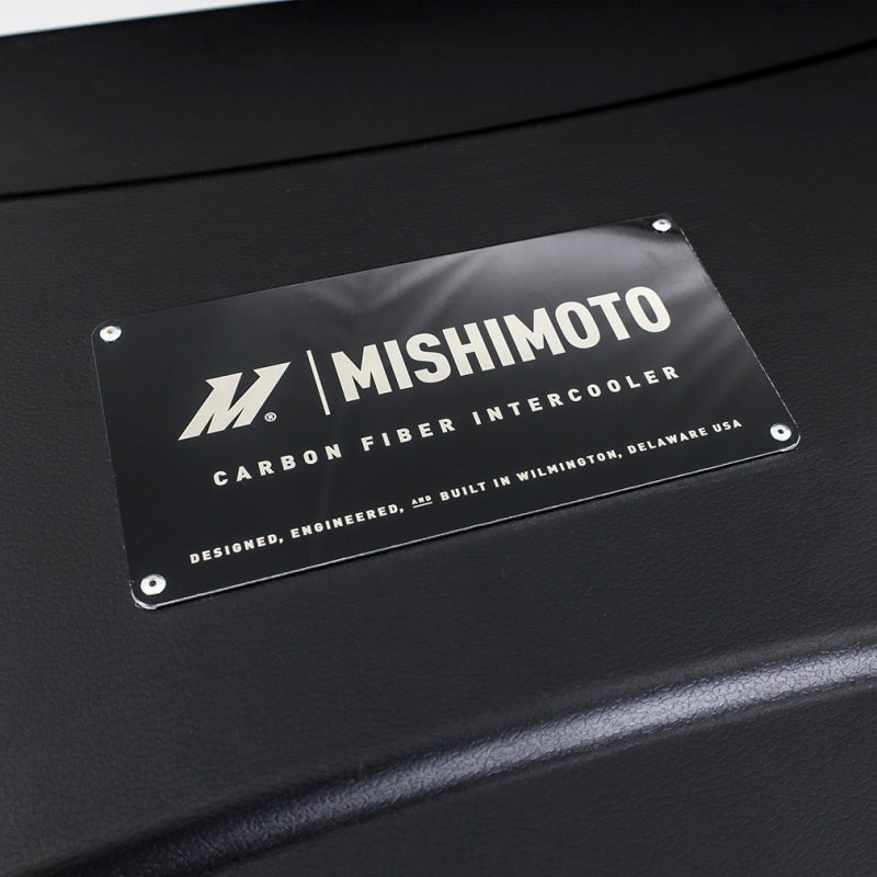 Mishimoto Universal Carbon Fiber Intercooler - Matte Tanks - 450mm Gold Core - S-Flow - BK V-Band