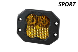 Diode Dynamics SS3 SAE Yellow Sport Combo Flush Mount ABL LED Pod (Single) - Universal