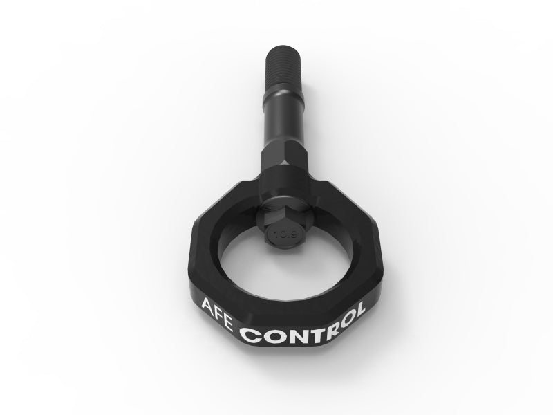 aFe Control Black Rear Tow Hook - Chevrolet Corvette C8 2020-2025