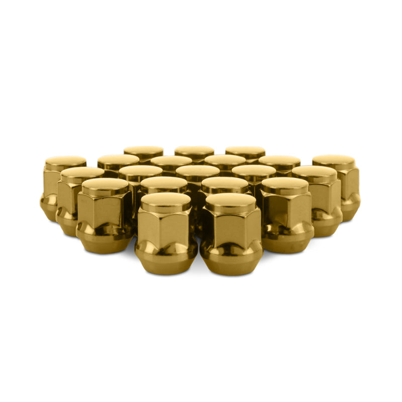 Mishimoto Steel Acorn Lug Nuts M12 x 1.5 - 20pc Set - Gold