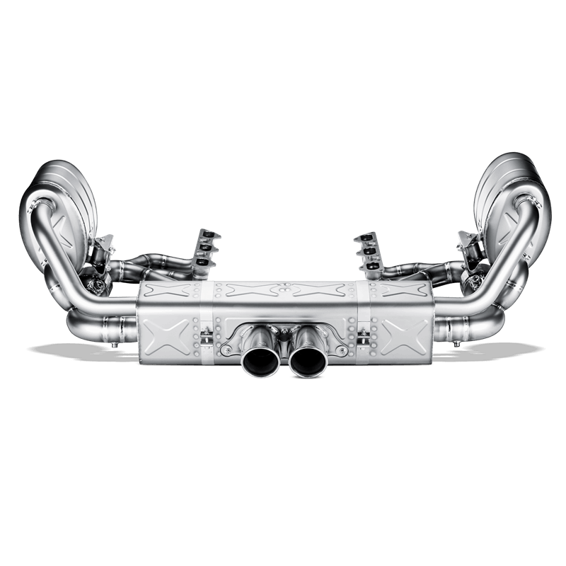 Akrapovic Evolution Line Titanium Exhaust w/ Catted Header & Titanium Tips - Porsche 911 GT3/RS 3.6 2006-2009