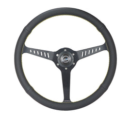 NRG Reinforced Steering Wheel (380mm/1in. Deep) Perforated Leather and Yellow Stitching