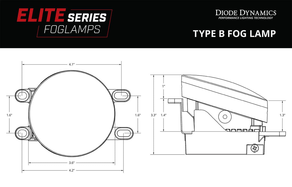 Diode Dynamics Elite Series Dual-Color Type B Fog Lamps (Pair) - Multiple Fitments