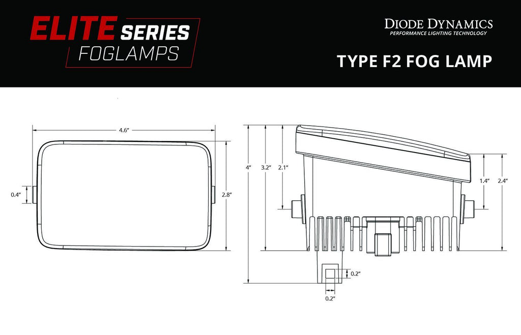 Diode Dynamics Elite Series White Add-On Fog Lamp Kit - Ford Maverick 2025-2027