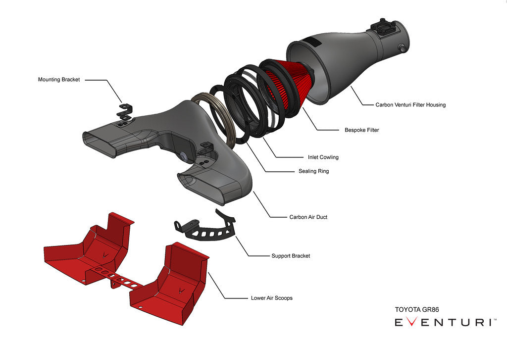 Eventuri Carbon Fiber Intake System - Toyota GR86 2022+