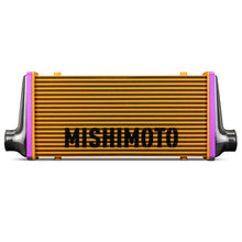 Load image into Gallery viewer, Mishimoto Universal Carbon Fiber Intercooler - Gloss Tanks - 450mm Gold Core - C-Flow - DG V-Band