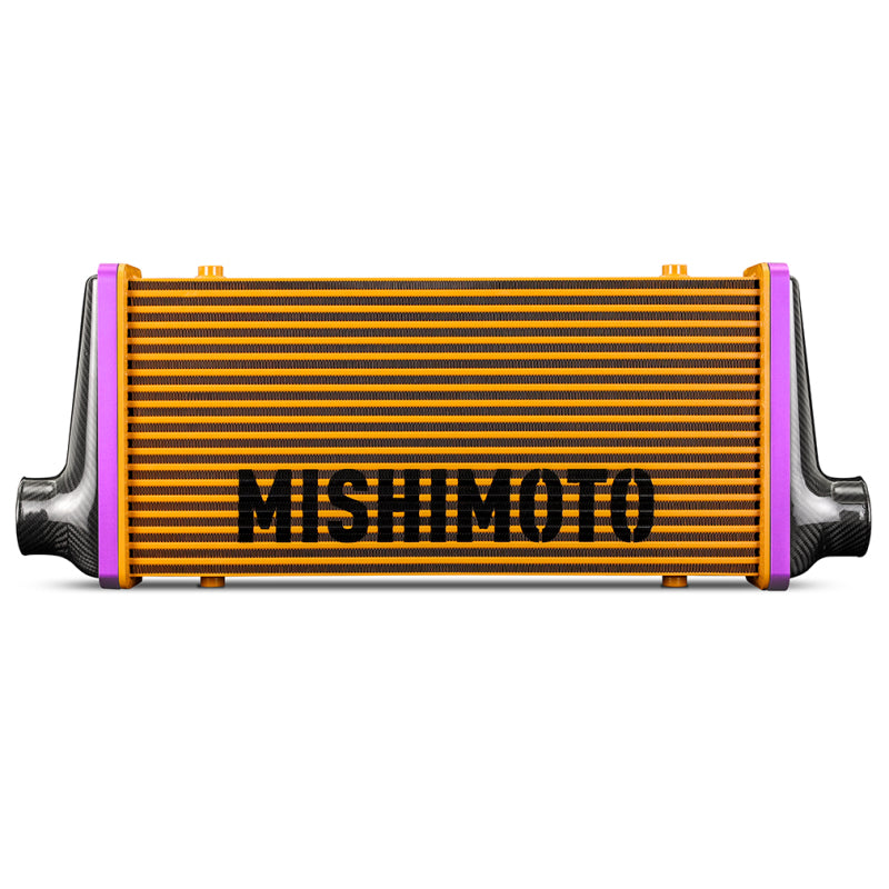 Mishimoto Universal Carbon Fiber Intercooler - Matte Tanks - 450mm Black Core - C-Flow - BL V-Band