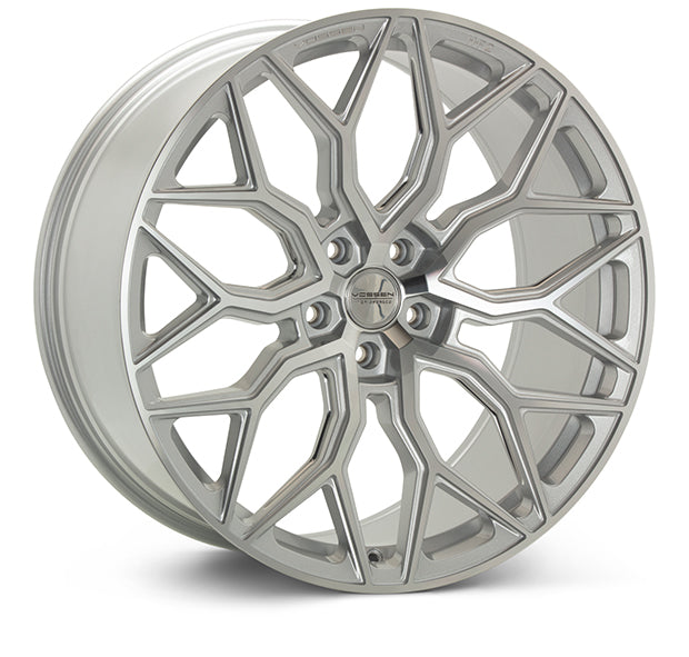 Vossen HF-2 Hybrid Forged Deep Silver Polished Wheel - 5x120 22x10.5 +38