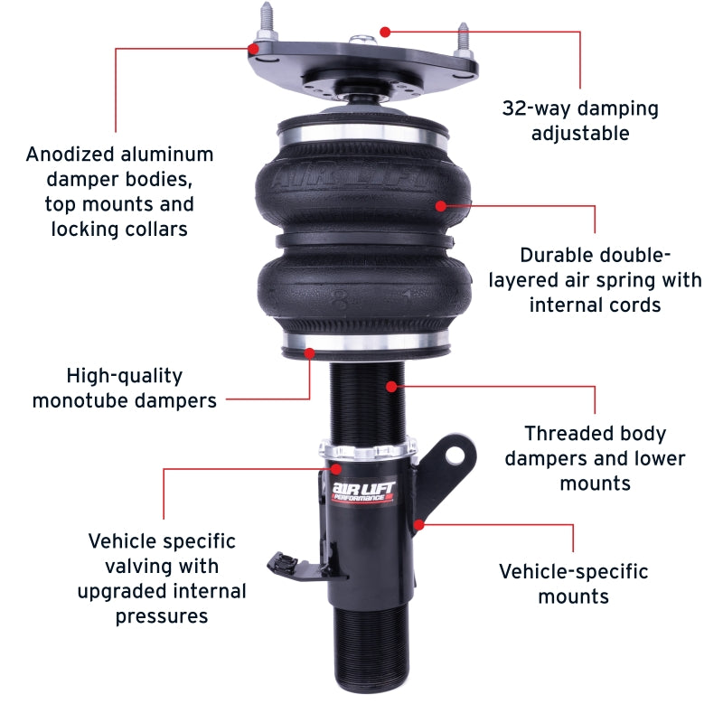 Air Lift Performance Front Air Suspension Kit - Subaru BRZ 2013+ / Toyota 86 & GR86 2017+