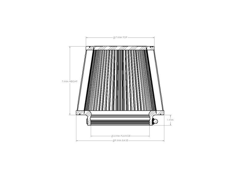 aFe Magnum FORCEintake Replacement D2 Dura-Dry 6"F x 9"B x 7"T x 7"H Air Filter - Universal