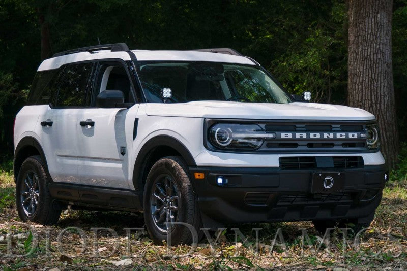 Diode Dynamics Stage Series C2 2.0 Pro White Combo Backlit Ditch Light Kit - Ford Bronco Sport 2021-2026