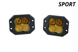 Diode Dynamics SS3 SAE Yellow Sport Combo Flush Mount ABL LED Pod (Pair) - Universal