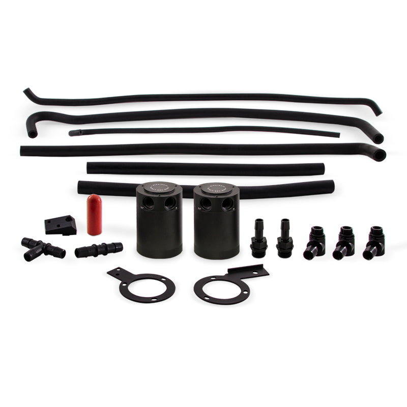 Mishimoto Baffled Oil Catch Can Kit (Black) - Subaru STi 2008-2014