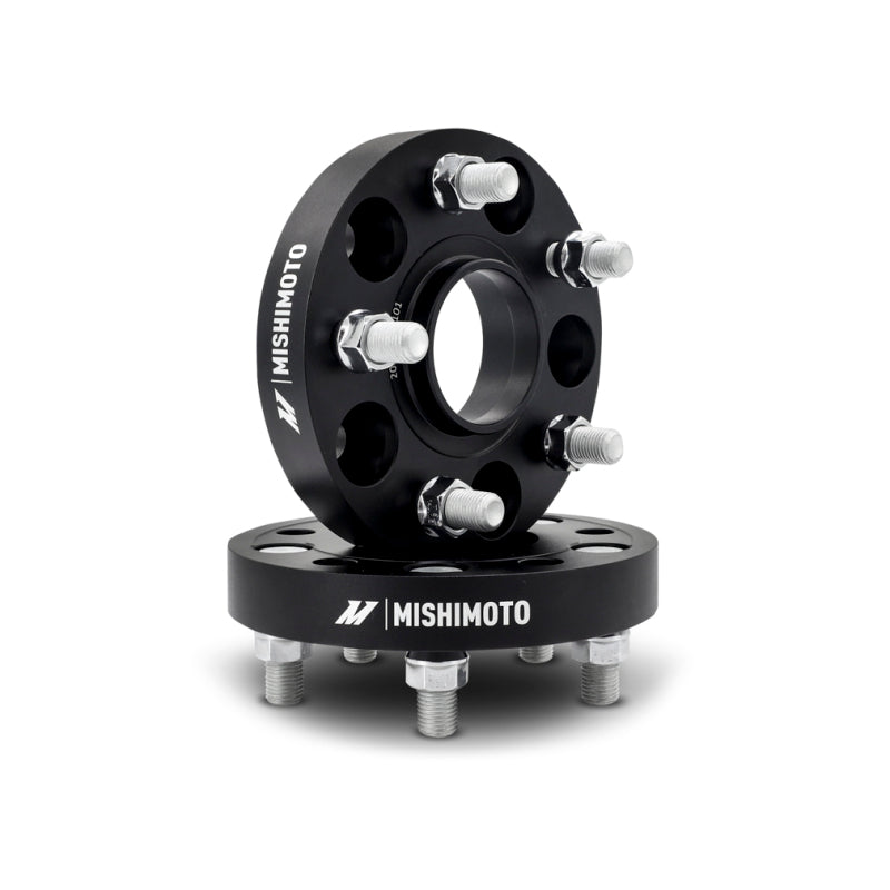 Mishimoto Black 25mm Wheel Spacers [5x120 - 64.1 CB - M14 x1.5] - Acura / Honda / Tesla