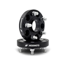 Load image into Gallery viewer, Mishimoto Black 25mm Wheel Spacers [5x120 - 64.1 CB - M14 x1.5] - Acura / Honda / Tesla